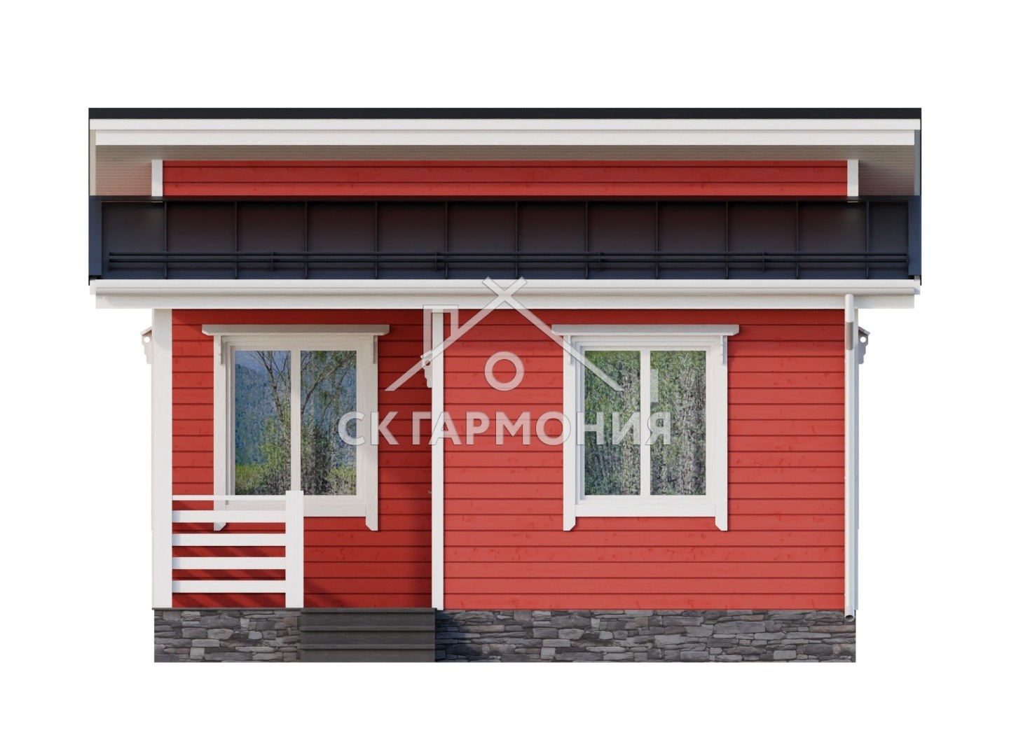 Дом из бруса «Ступино» под ключ, цена строительства от 0 р., проект ...